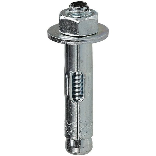 L.H. Dottie Sleeve Anchor, 1/2" Dia., 4-3/8" L, Zinc Plated, 25 PK SA12400